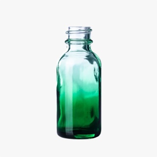 1oz Green Glass Boston Round Bottle