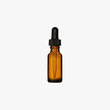 0.5oz (15ml) Amber Boston Round Glass Bottle
