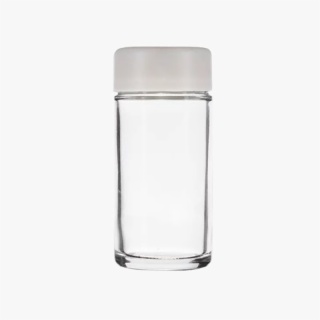 1/4oz Clear Child Resistant Jar with White Lid