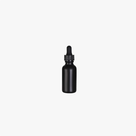 1 Ounce Black Boston Round Bottle