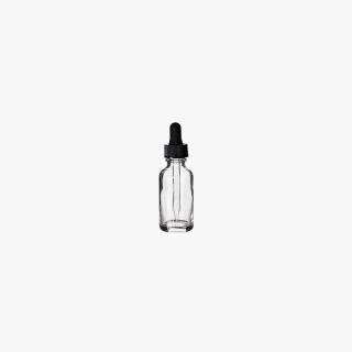 1 Ounce Clear Boston Round Bottle