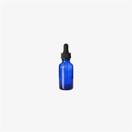 1 Ounce Cobalt Blue Boston Round Bottle