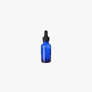1 Ounce Cobalt Blue Boston Round Bottle