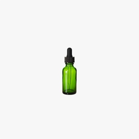 1 Ounce Emerald Green Boston Round Bottle