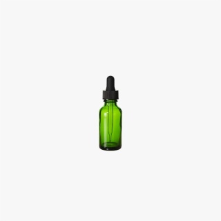 1 Ounce Emerald Green Boston Round Bottle