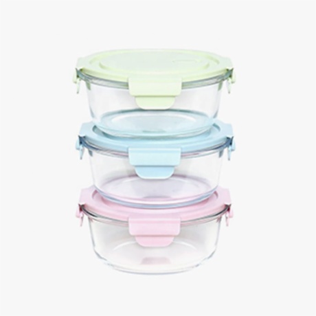 round glass tiffin