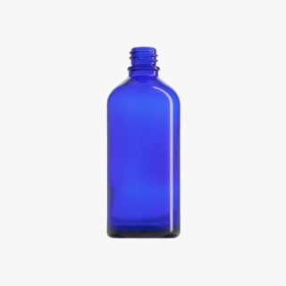 100ml Blue Euro Round Glass Bottle