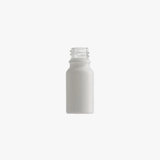 10mL Matte White Euro Round Glass Bottle
