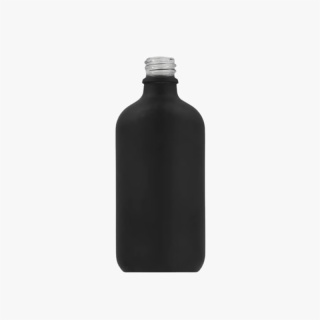 120mL Matte Black Euro Round Glass Bottle
