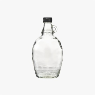 12oz Glass Syrup Bottle with Black Cap