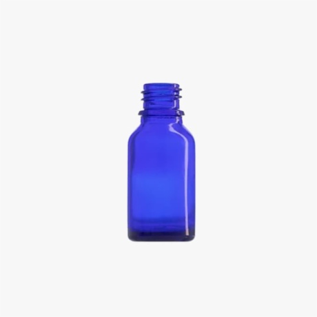 15ml Blue Euro Round Glass Bottle
