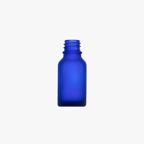 15ml Frosted Blue Euro Round Glass Bottle