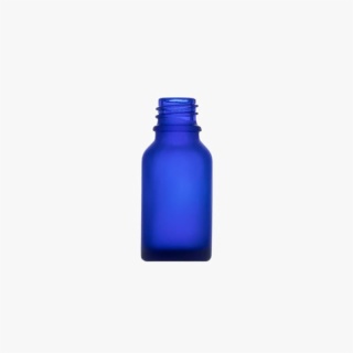 15ml Frosted Blue Euro Round Glass Bottle