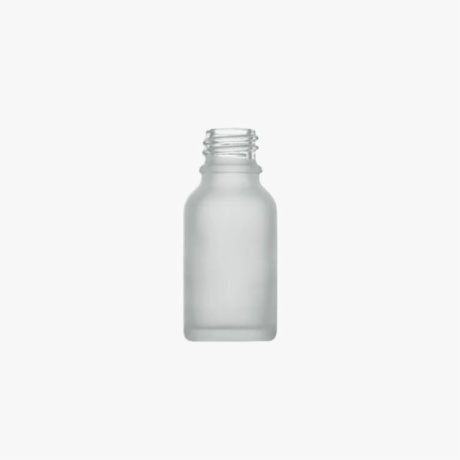 15mL Frosted Clear Euro Round Glass Bottle