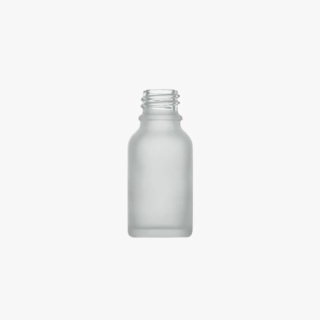 15mL Frosted Clear Euro Round Glass Bottle