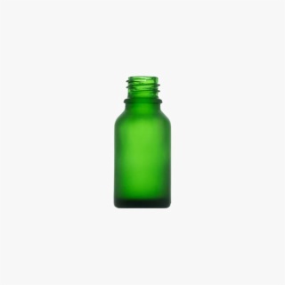 15ml Frosted Green Euro Round Glass Bottle
