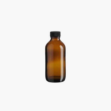 16 Ounce Amber Boston Round Bottle