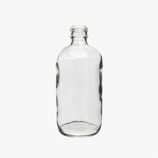 16 Ounce Clear Glass Boston Round Bottle