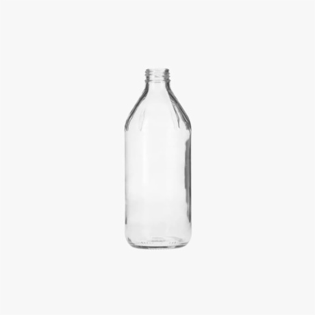 16oz (473ml) Flint (Clear) Glass Vinegar Bottle Round