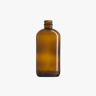 16oz (500mL) Amber Boston Round Glass Bottle