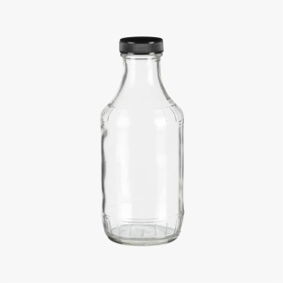 16oz Decanter Glass Bottle with Black Cap