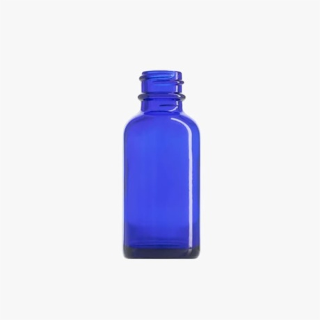 1oz(30ml) Boston Round Blue Glass