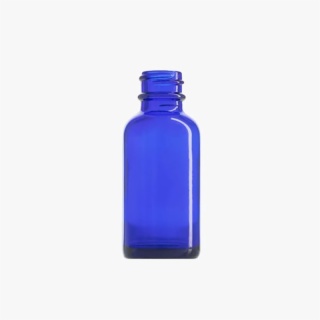 1oz(30ml) Boston Round Blue Glass