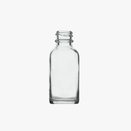 1oz Clear Boston Round Glass Bottle