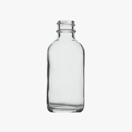 1oz Glass Matte White Boston Round Bottle