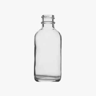 1oz Glass Matte White Boston Round Bottle
