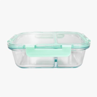 2 compartment glass containers