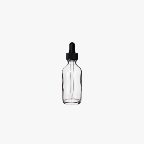 2 Ounce Clear Boston Round Bottle
