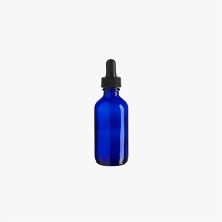 2 Ounce Cobalt Blue Boston Round Bottle