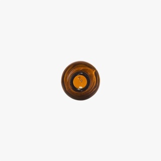 2oz (60ml) Amber Boston Round Glass Bottle Small Transfer Bead