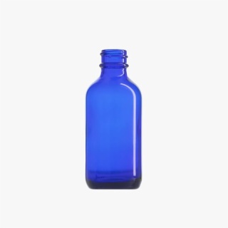 2oz(60ml) Boston Round Blue Glass