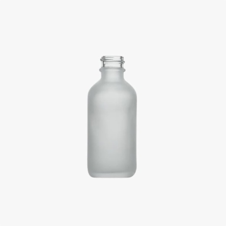 2oz(60ml) Boston Round Frosted Clear Glass