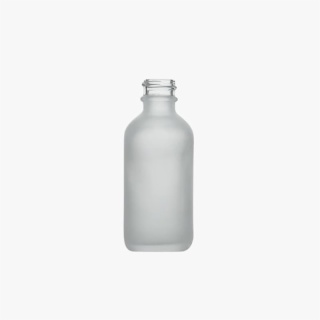 2oz(60ml) Boston Round Frosted Clear Glass