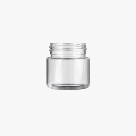 2oz Child Resistant C-Class Jar with Plastic Shiny Black Lid