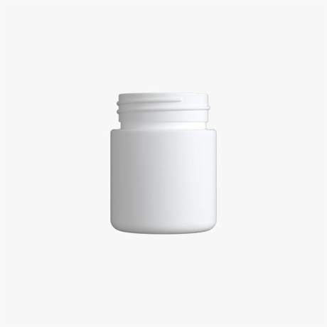 3 Oz Matte White Child Resistant C-Class Jar with Plastic Matte White Lid