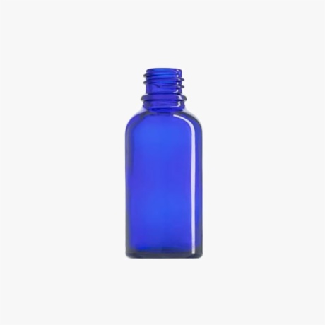 30ml Blue Euro Round Glass Bottle