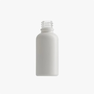 30mL Matte White Euro Round Glass Bottle