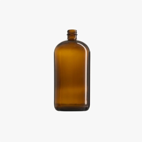 32oz (1000mL) Amber Boston Round Glass Bottle