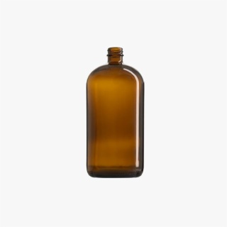 32oz (1000mL) Amber Boston Round Glass Bottle