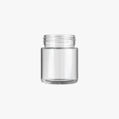 3oz Child Resistant C-Class Jar with Plastic Shiny Black Lid