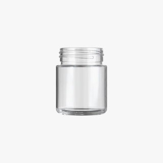 3oz Child Resistant C-Class Jar with Plastic Shiny Black Lid