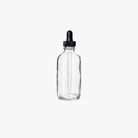 4 Ounce Clear Boston Round Bottle