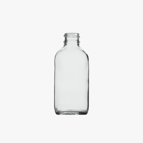 4oz Clear Boston Round Glass Bottle