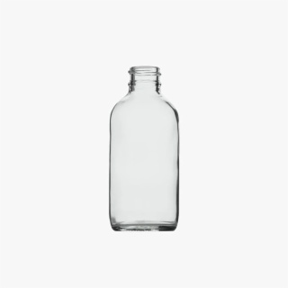 4oz Clear Boston Round Glass Bottle