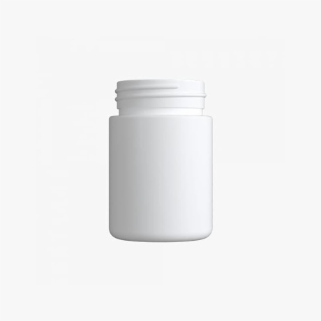 4oz Solid White Glass Child Resistant C-Class Jar with Plastic Matte White Lid