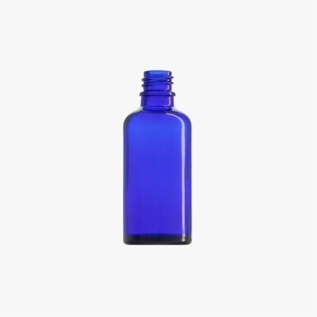 50ml Blue Euro Round Glass Bottle